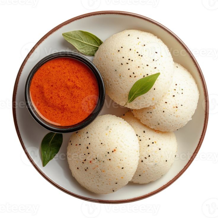 Indian dosa with tomato sauce
